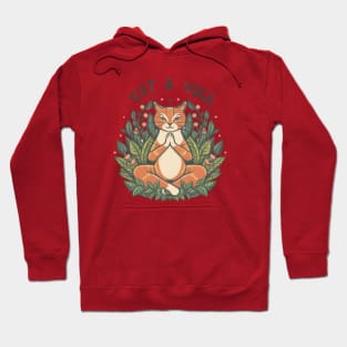 "Zen Cat Yoga : Cat Doing Yoga in Nature" Hoodie